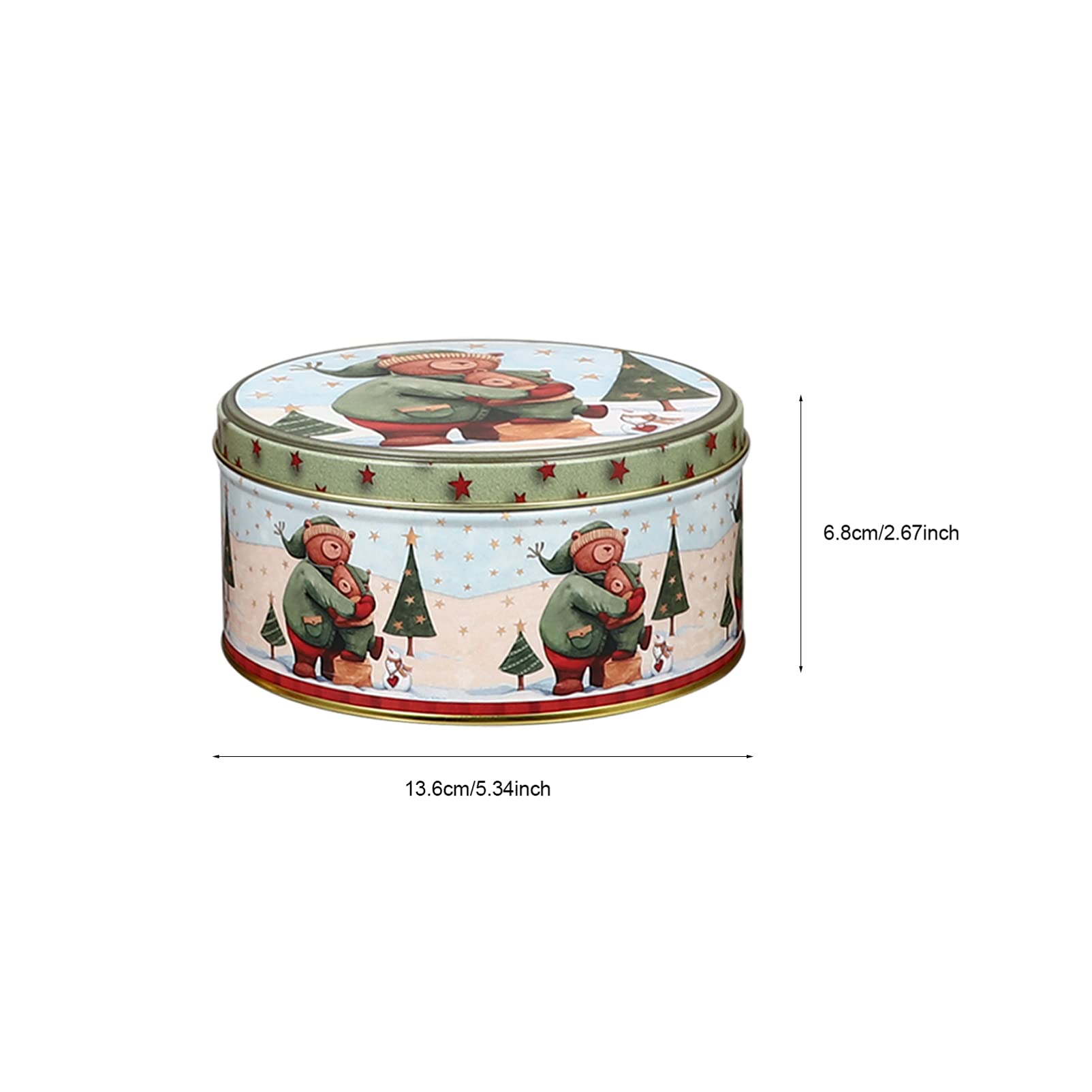 4 Pcs Christmas Cookie Tins with Lids - Holiday Gift Boxes for Candy & Party Supplies - Perfect for Xmas Gifting & Home Decor