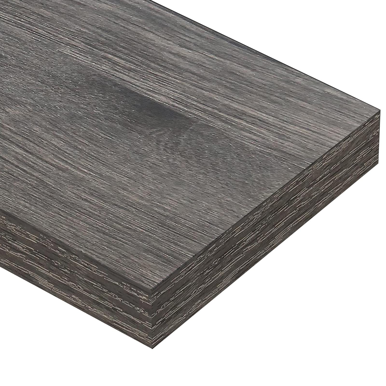 QEEIG 24 Inch Bathroom Wall Shelf Set of 2 - Rustic Grey Floating Shelves (24x9 Inches) for Bathroom Storage, Kitchen Organization & Home Decor