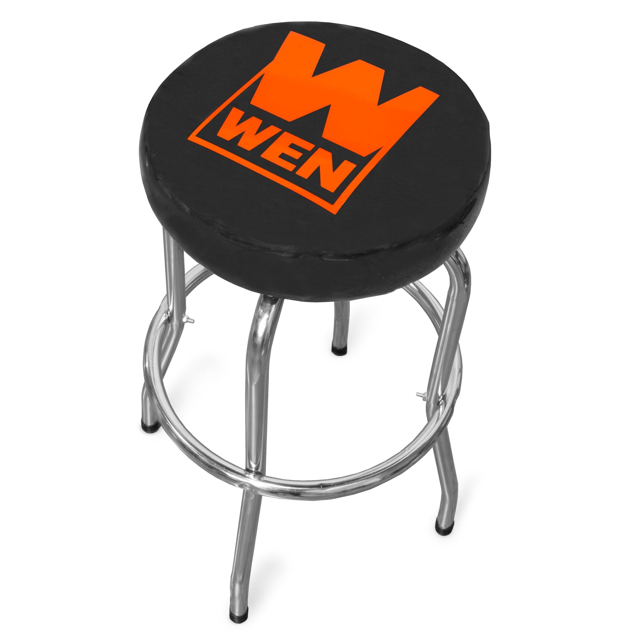 WEN GG7316 Heavy Duty 300 lb Capacity Chrome Plated Adjustable Shop Bar Stool for Garage, Workshop & Industrial Use