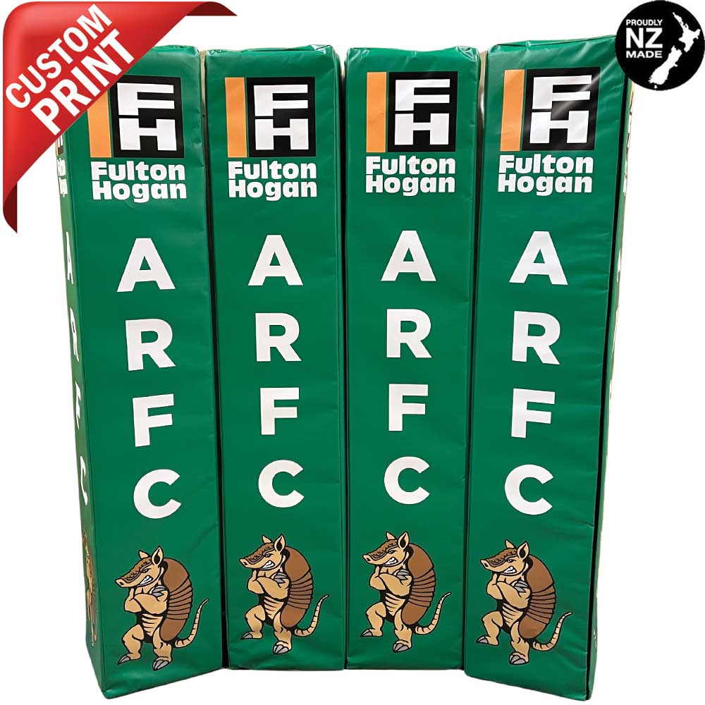 Premium Corporate Branded Rugby Goal Post Pads - High-Quality Safety Padding for Rugby Fields & Training Facilities | Perfect for Schools, Clubs, and Professional Matches