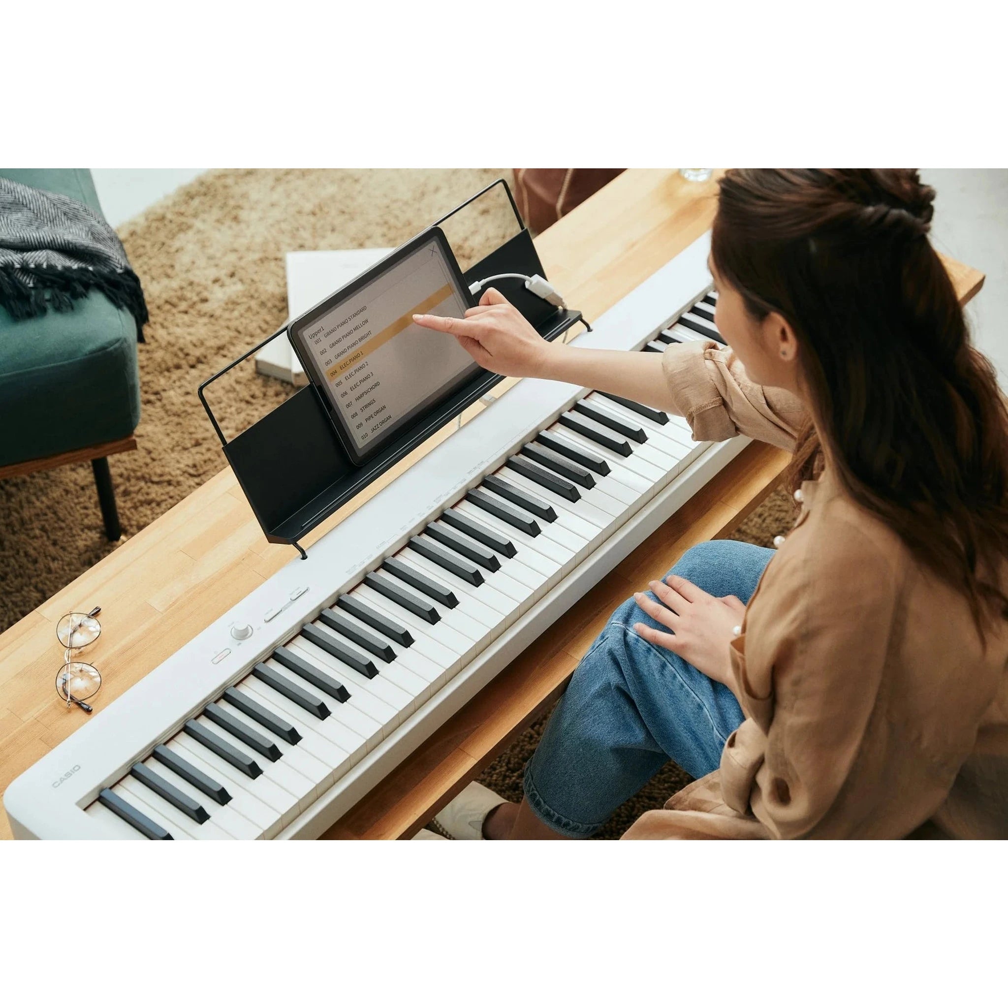 Casio CDP-S110 88-Key Digital Piano - Slim & Lightweight, White | Perfect for Home, Studio & Live Performances