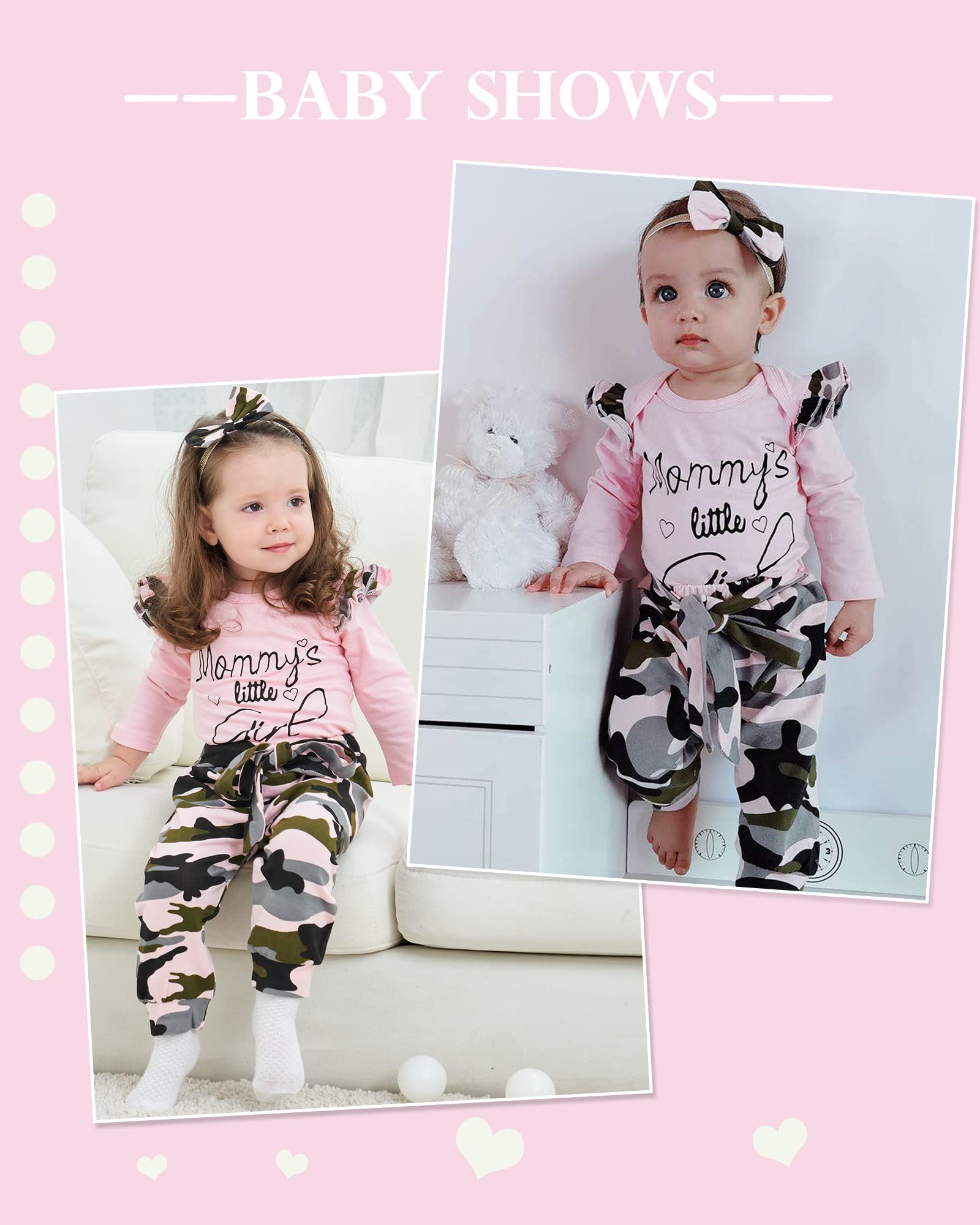 Adorable Infant Baby Girl Clothes - Newborn Long Sleeve Romper & Pants Set for Fall/Winter | Soft & Comfortable Outfit for Newborns, Photo Shoots, Family Gatherings & Daily Wear