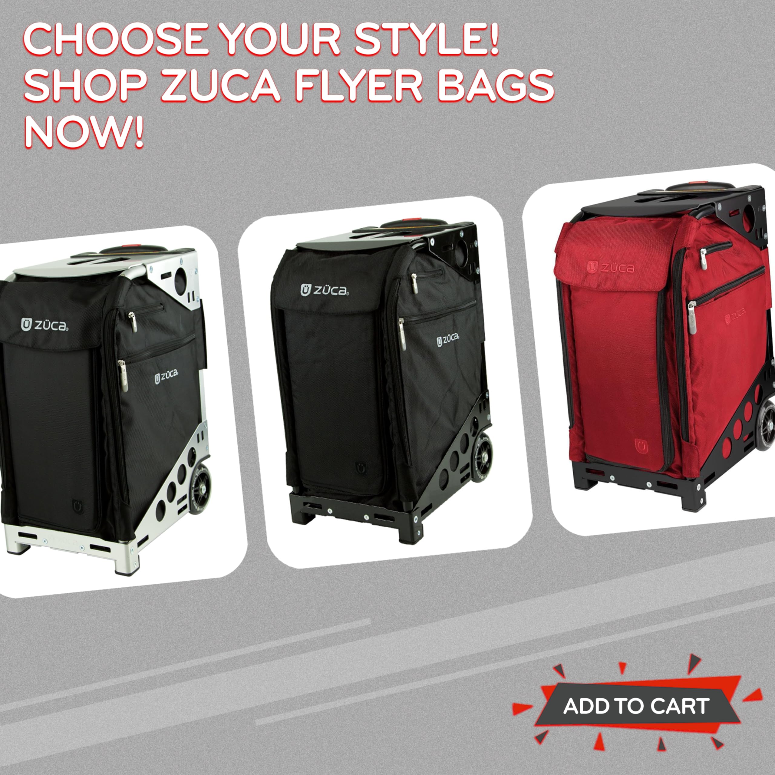 ZUCA Pro Travel Case - Durable Ruby Red Luggage Bag with Black Frame, 5 Packing Pouches & Travel Cover for Airplane, Business Trips & Vacation Packing