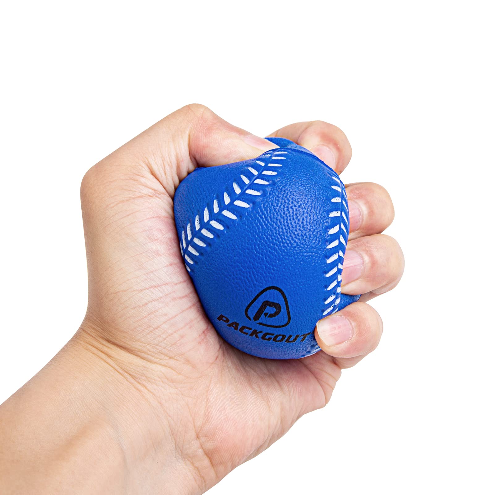 Soft Foam Baseballs for Kids & Teens - 4 Pack Training Balls (Red, Blue, Yellow, Green) - Safe Practice Baseballs for Indoor/Outdoor Backyard Games, T-Ball Practice & Youth Baseball Training