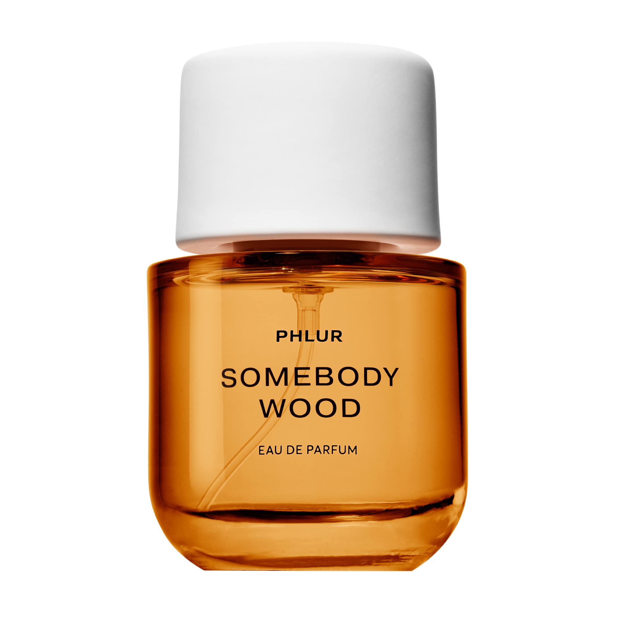 PHLUR Somebody Wood Eau de Parfum - 50mL Unisex Fragrance with Bergamot, Lemon, Cedarwood & Vanilla | Spicy Woody Perfume for Women & Men | Perfect for Date Night, Office Wear & Special Occasions