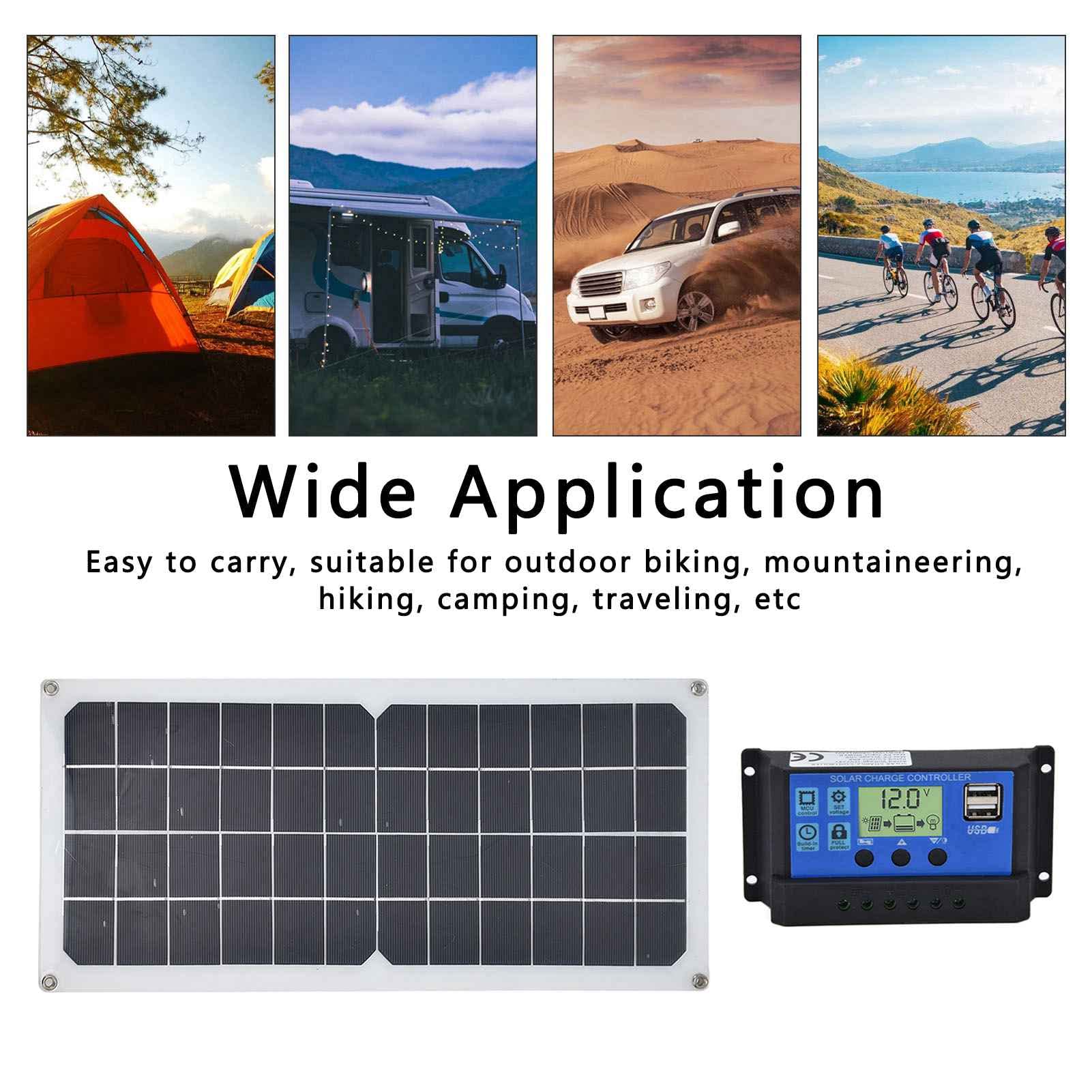 EXCLUZO 10W Solar Panel Kit - High Efficiency Portable Solar Charger for Boats, Camping, RV & Outdoor Adventures | Lightweight & Low Light Performance