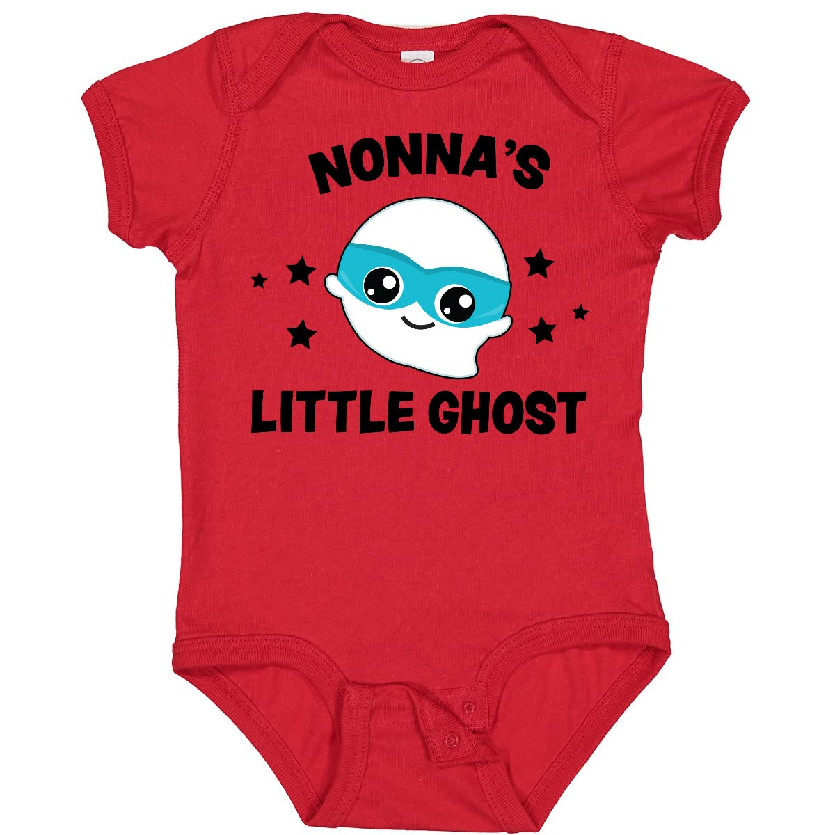 Inktastic Cute Nonna's Little Ghost with Stars Baby Bodysuit - Soft Cotton Onesie for Newborns & Infants - Perfect for Halloween, Family Photos & Everyday Wear