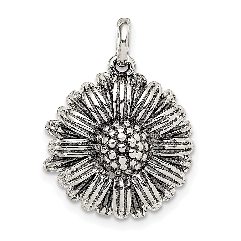 925 Sterling Silver Sunflower Pendant Necklace for Women - Dainty Flower Charm Jewelry Gift for Her, Perfect for Gardening Enthusiasts & Everyday Wear