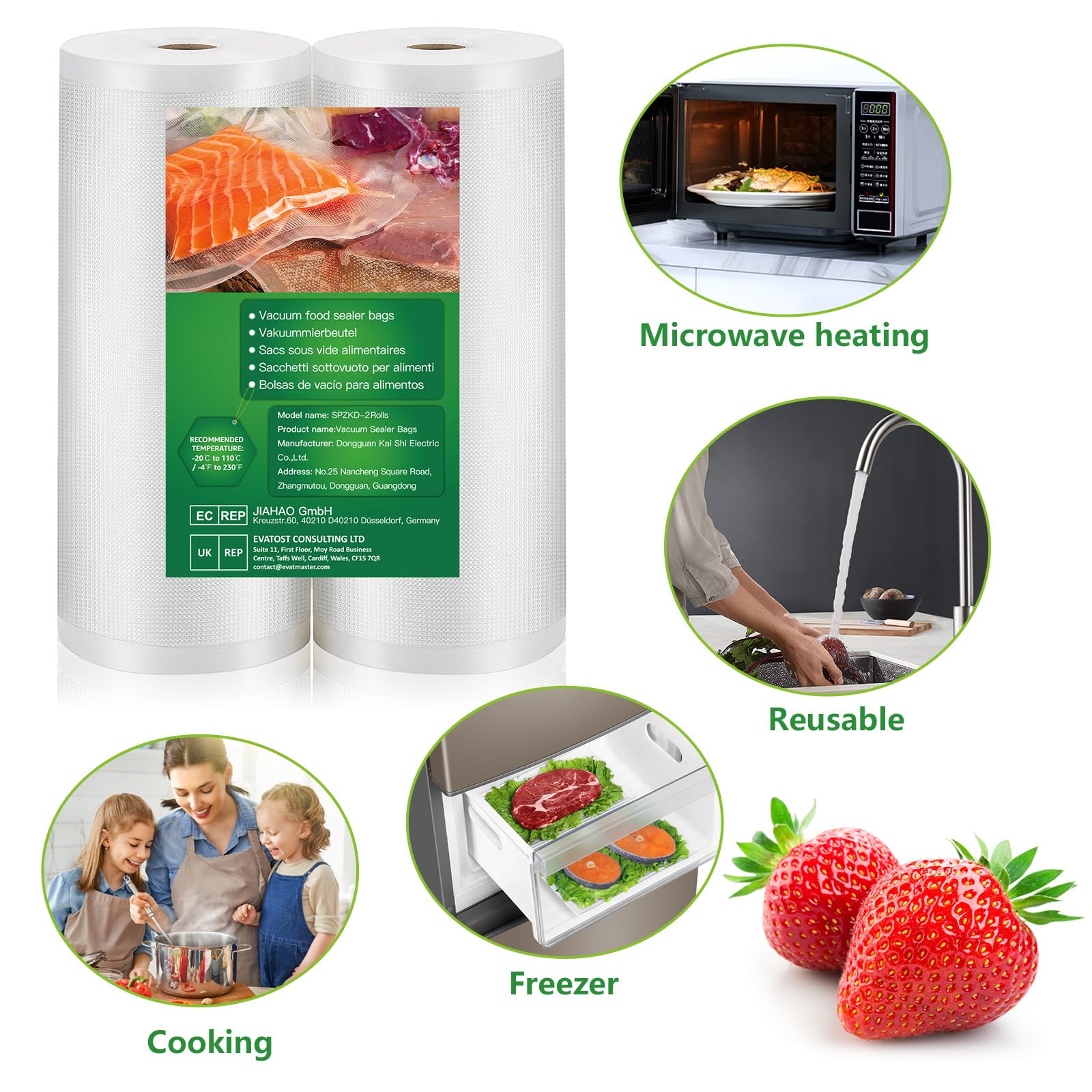 **BoxLegend Vacuum Sealer Bags – 2 Rolls (11