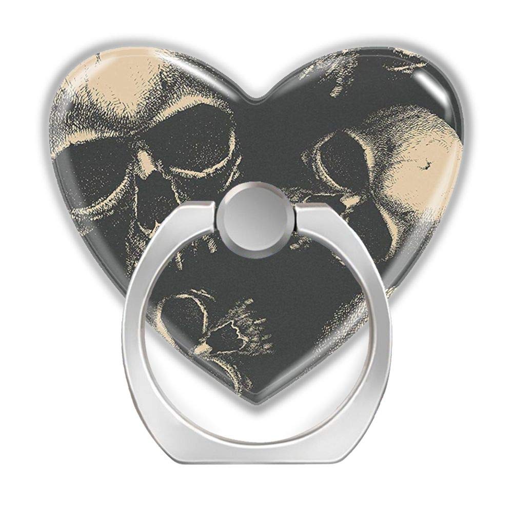 2 Pack Heart-Shaped Phone Ring Holder - 360° Rotating Self-Adhesive Finger Stand for Smartphones & Tablets | Universal Mobile Phone Grip for Desk, Car, and Travel Use