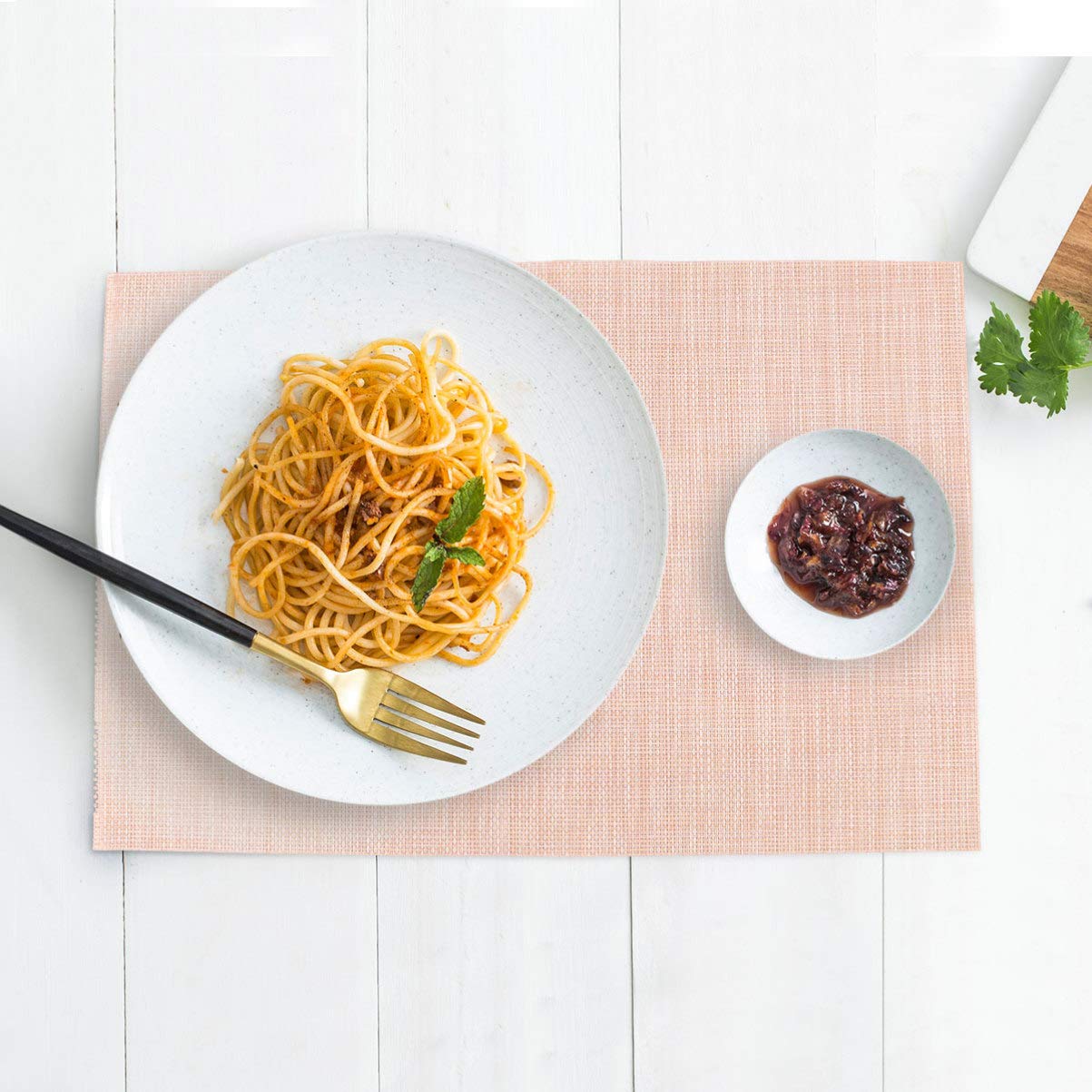 6-Piece Non-Slip PVC Table Placemats Set - Waterproof Heat-Resistant Dining Mats for Restaurant, Hotel & Home Use - Perfect for Everyday Meals, Parties & Formal Dining Settings