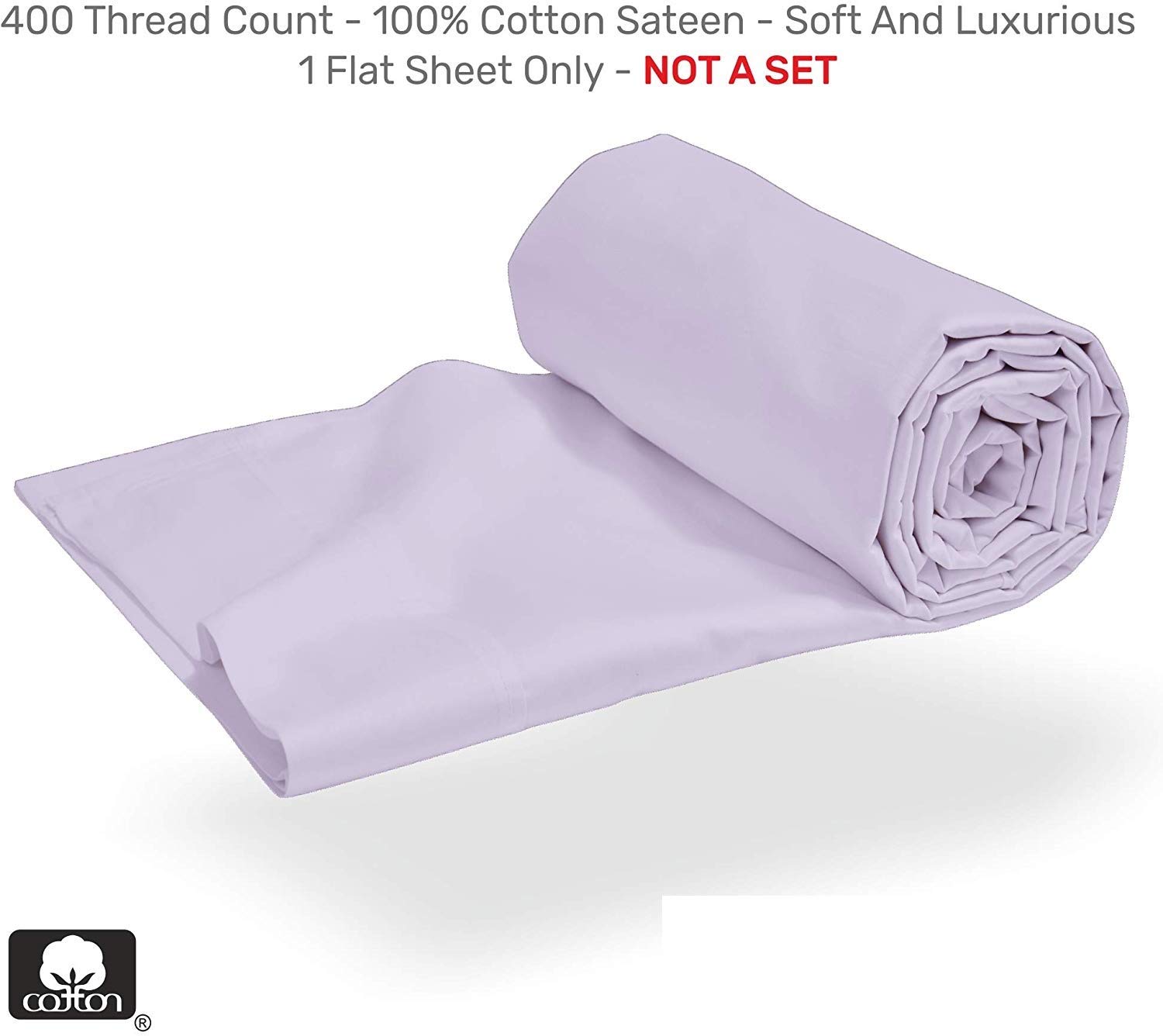 Premium 1-Piece Egyptian Cotton Flat Sheet - 132