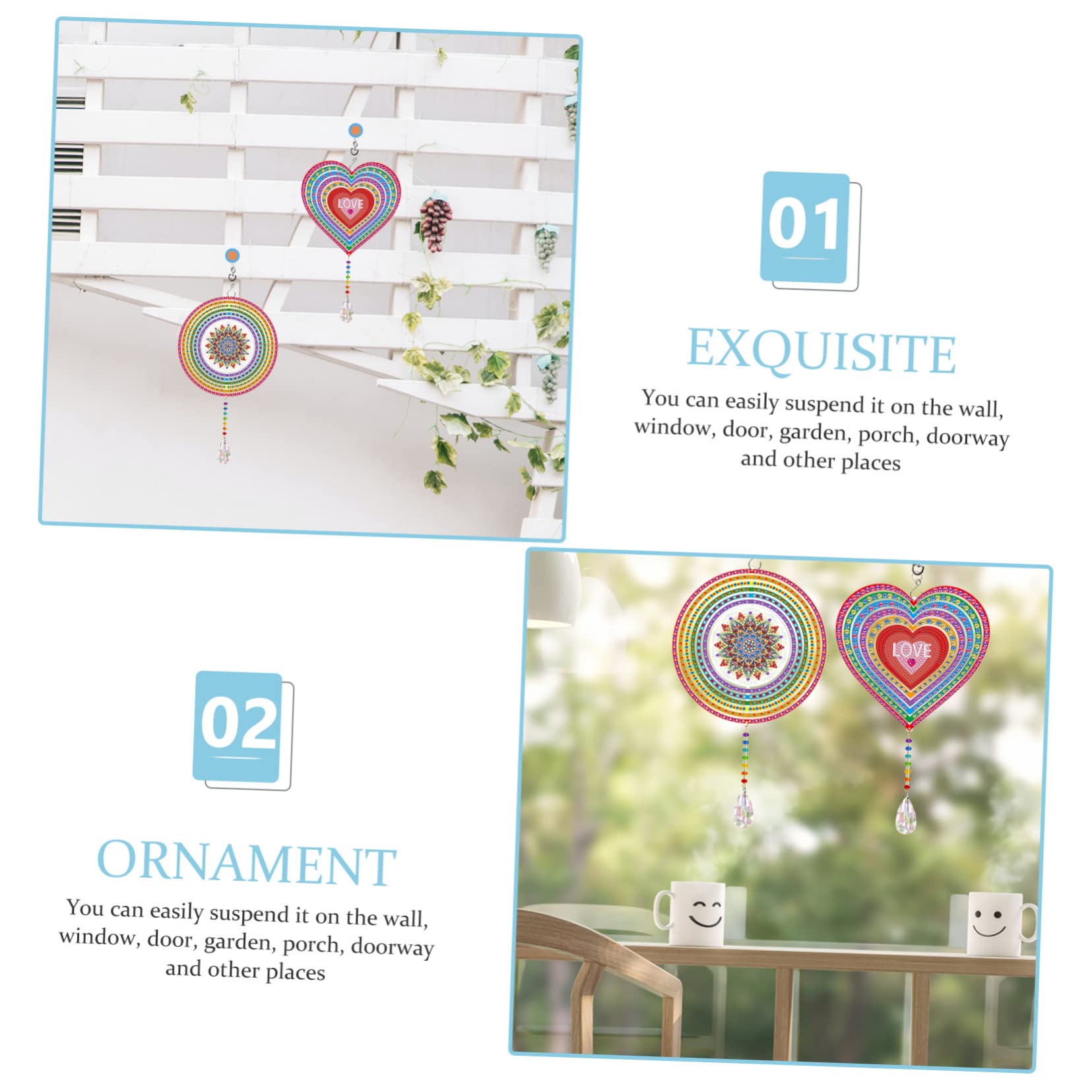 COHEALI 10 Sets Wind Chime - Elegant Office & Garden Decor with 3D Iron Design | Perfect for Patio, Balcony & Window Decoration