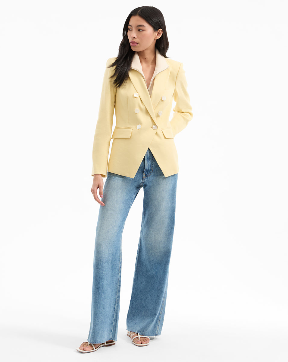 Miller Stretch Linen Dickey Jacket - Lightweight Women's Detachable Collar Jacket for Spring & Summer | Office Wear, Casual Outfits, and Layering Styling