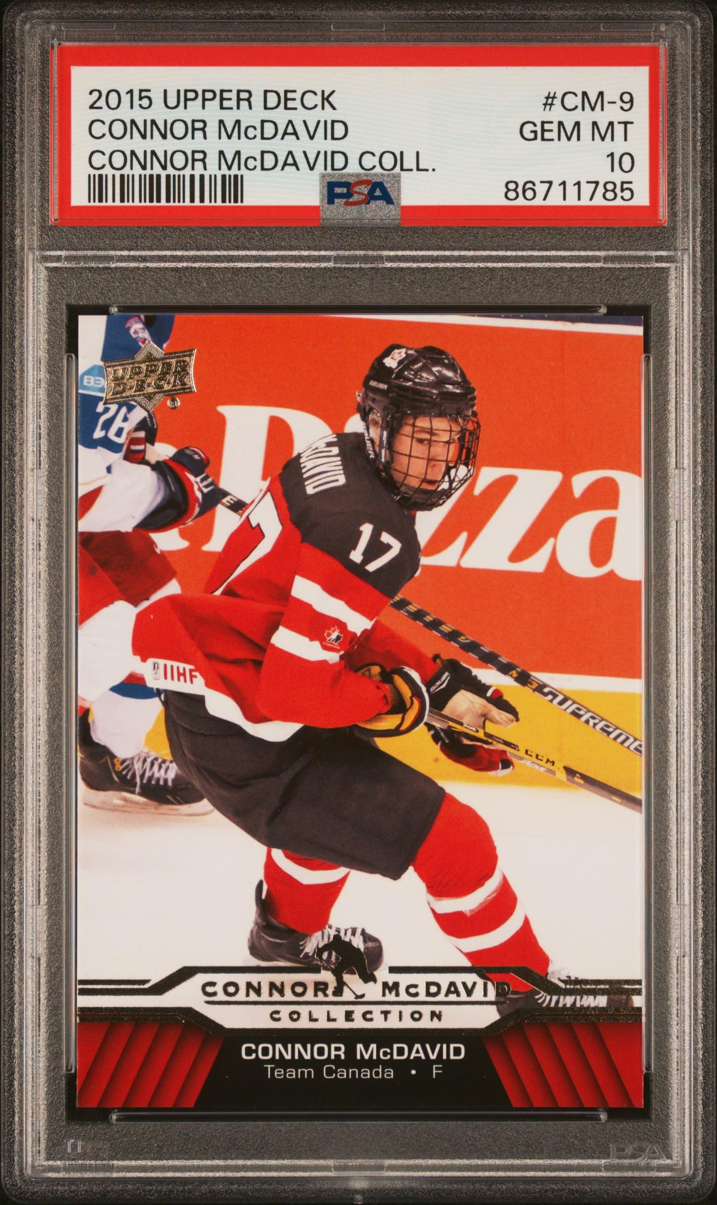 2015-16 Upper Deck Hockey Connor McDavid Rookie Card #CM9 PSA 10 Gem Mint - Collectible NHL Trading Card for Sports Memorabilia & Hockey Fans