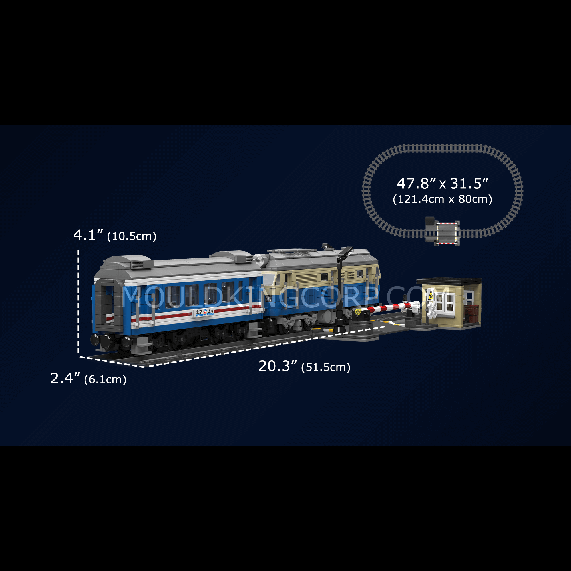 Mould King 12022 DF4B Remote Control Diesel Locomotive Building Blocks Set - 1,212 Pieces STEM Toy for Adults & Kids | Perfect for Train Enthusiasts, Collectors & DIY Model Builders