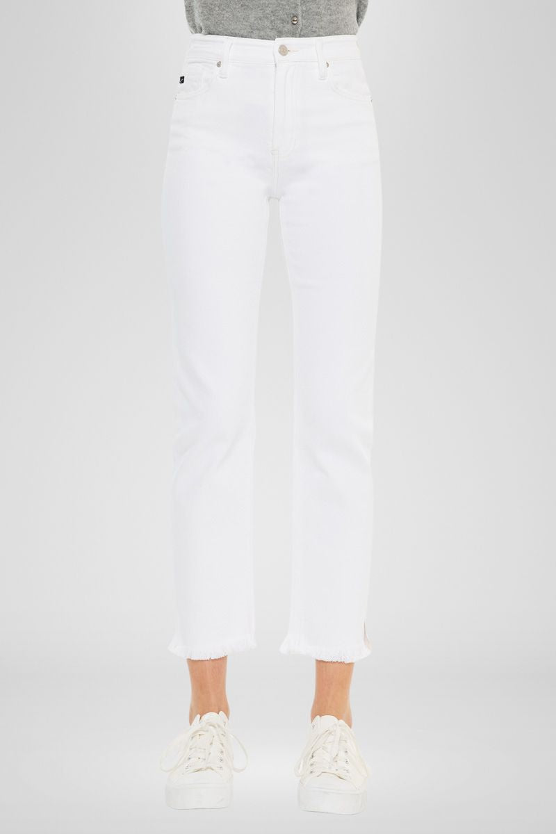 Tiana High Rise Slim Straight Jeans for Women - Stretchy Denim Pants, Comfortable & Flattering Fit - Perfect for Casual Wear, Office, and Night Out