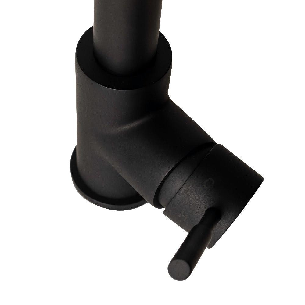 ZLINE Arthur Matte Black Pull Down Single Handle Kitchen Faucet - Modern Design for Sink, Dishwashing & Food Prep (ATH KF MB)