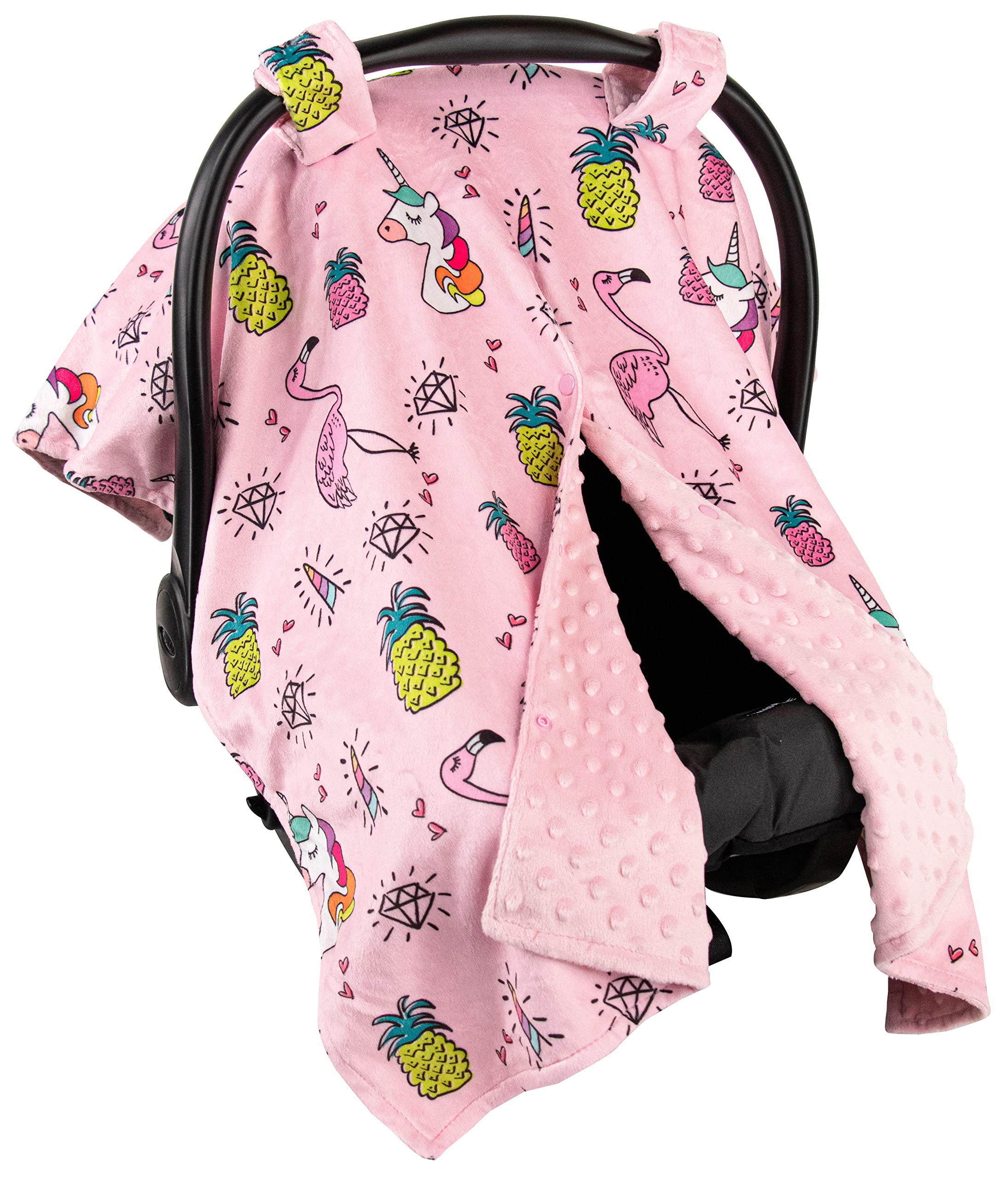 Premium Minky Baby Car Seat Cover - Soft & Cozy 40