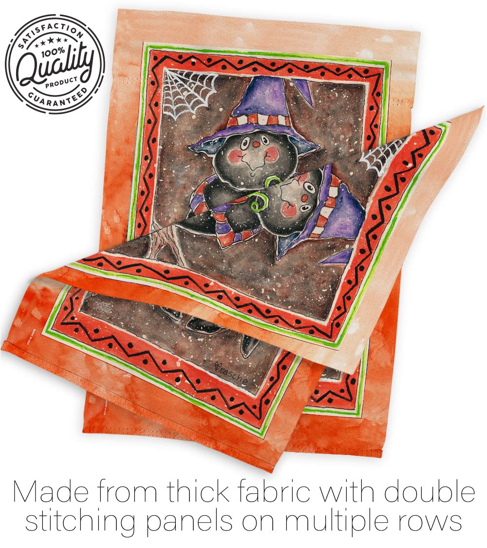 Spider Pumpkin Halloween Garden Flag - Fall Decor for Outdoors
