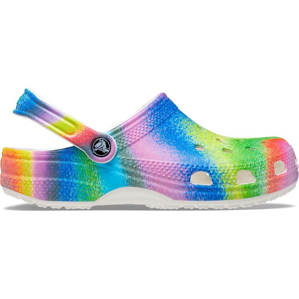 Crocs Classic Solar Rainbow Clogs - Comfortable & Lightweight Unisex Slip-On Shoes for Men & Women | Perfect for Beach, Pool, Garden & Casual Wear