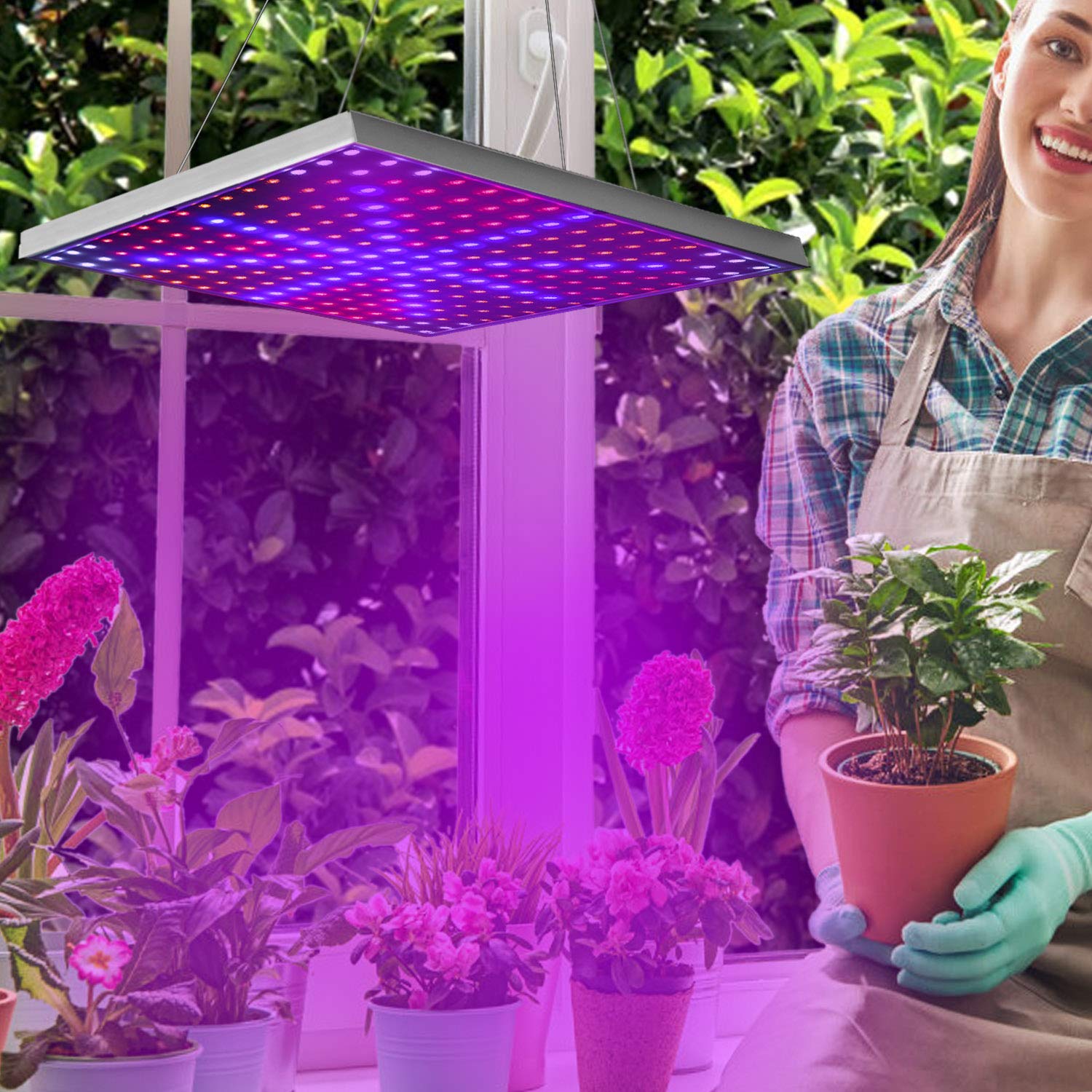**10W Full Spectrum LED Grow Light for Indoor Plants - Greenhouse Hanging Plant Lamp for Veg, Flower, Succulents & Seedlings (Perfect for Hydroponics, Vertical Farming & Home Gardening)**