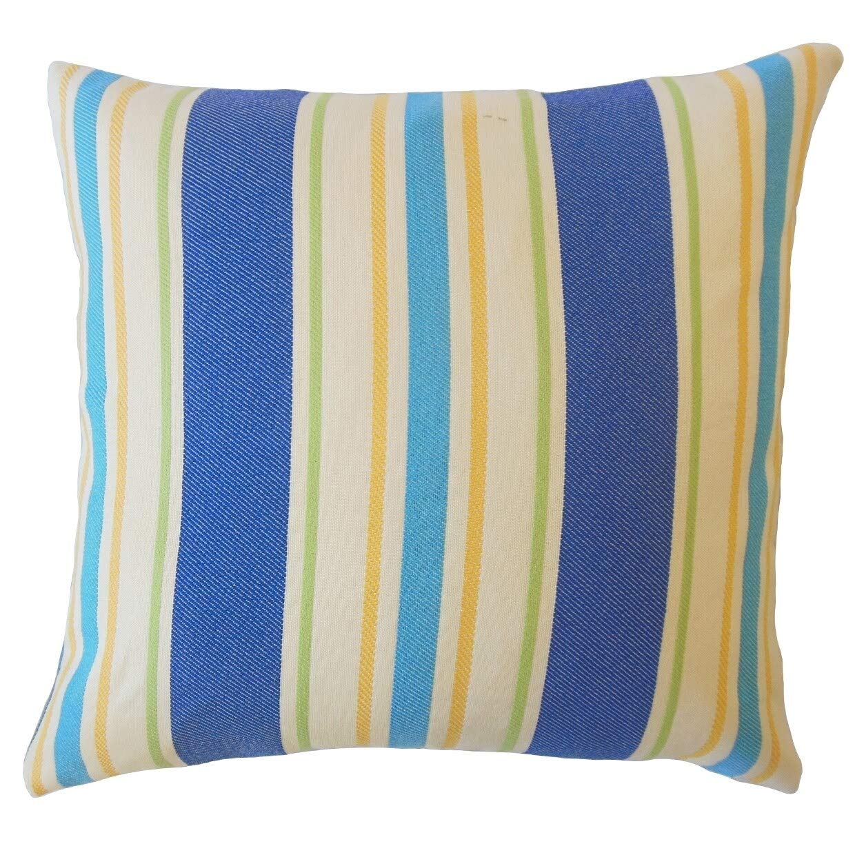 Yeriel Striped Decorative Throw Pillow - Cobalt Blue 20x20 Inches - Soft Down Filled Couch Pillow for Living Room, Bedroom & Sofa Decor