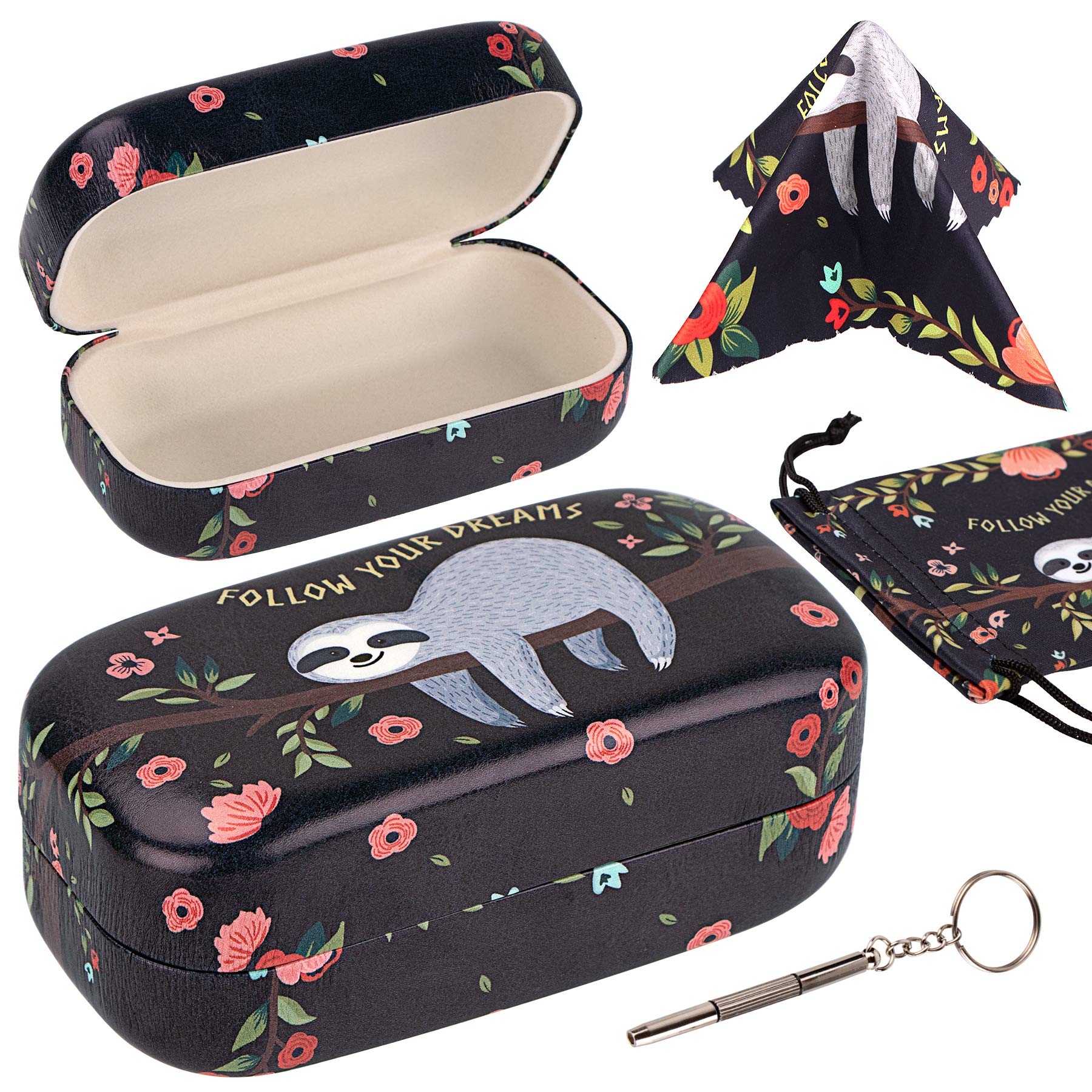 Durable Hard Sunglasses Case for Large Eyeglasses - Protective Storage for Medium to Large Frames - Perfect for Travel, Sports & Everyday Use