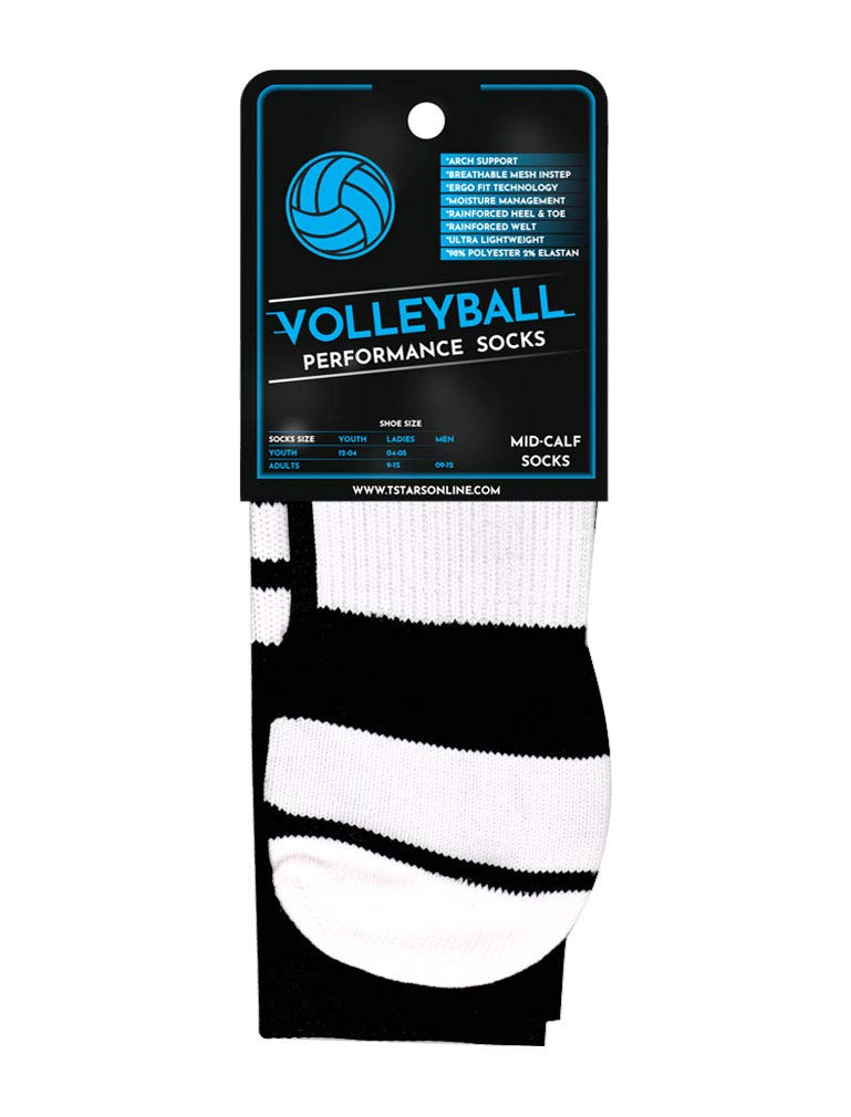Volleyball Logo Athletic Crew Socks - Gifts for Volleyball Players & Fans - Perfect for Games, Practice & Team Spirit
