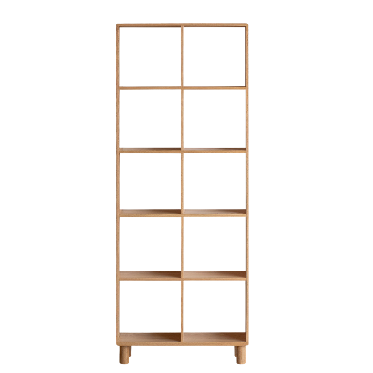 Solid Wood Bookshelf - Beech & Oak Bookcase with Free Combination - Perfect for Home Office, Living Room, and Library Storage