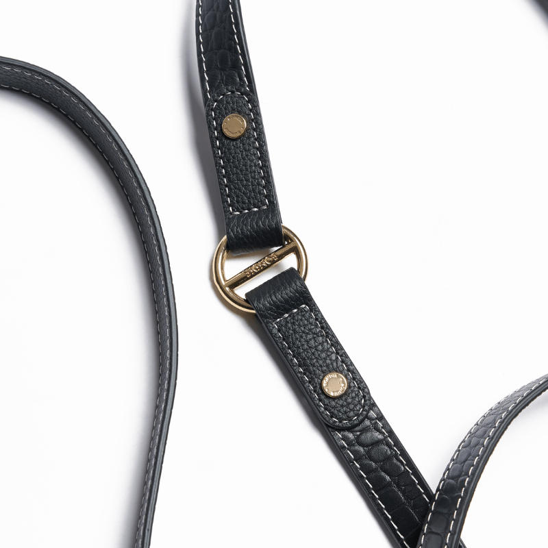 Hands-Free Dog Leash with Adjustable Waist Belt - Reflective & Durable for Running, Hiking & Walking Your Pet - Obsidian Black