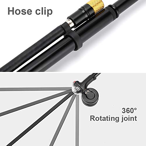 WASAGA Bike Pump, High Pressure Shock Pump for Fork, Rear Suspension and Tires, Nozzle Lever Lock with No Air Loss - Perfect for Mountain Biking, Road Cycling and Off-Road Adventures