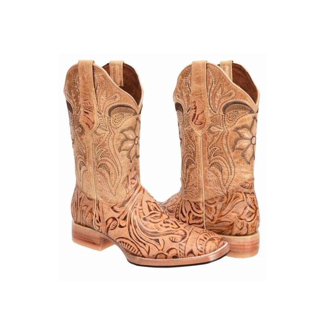 Joe Boots Men's Western Boots - Genuine Leather Square Toe Cowboy Boots for Rodeo & Country Style | Perfect for Riding, Line Dancing & Outdoor Adventures