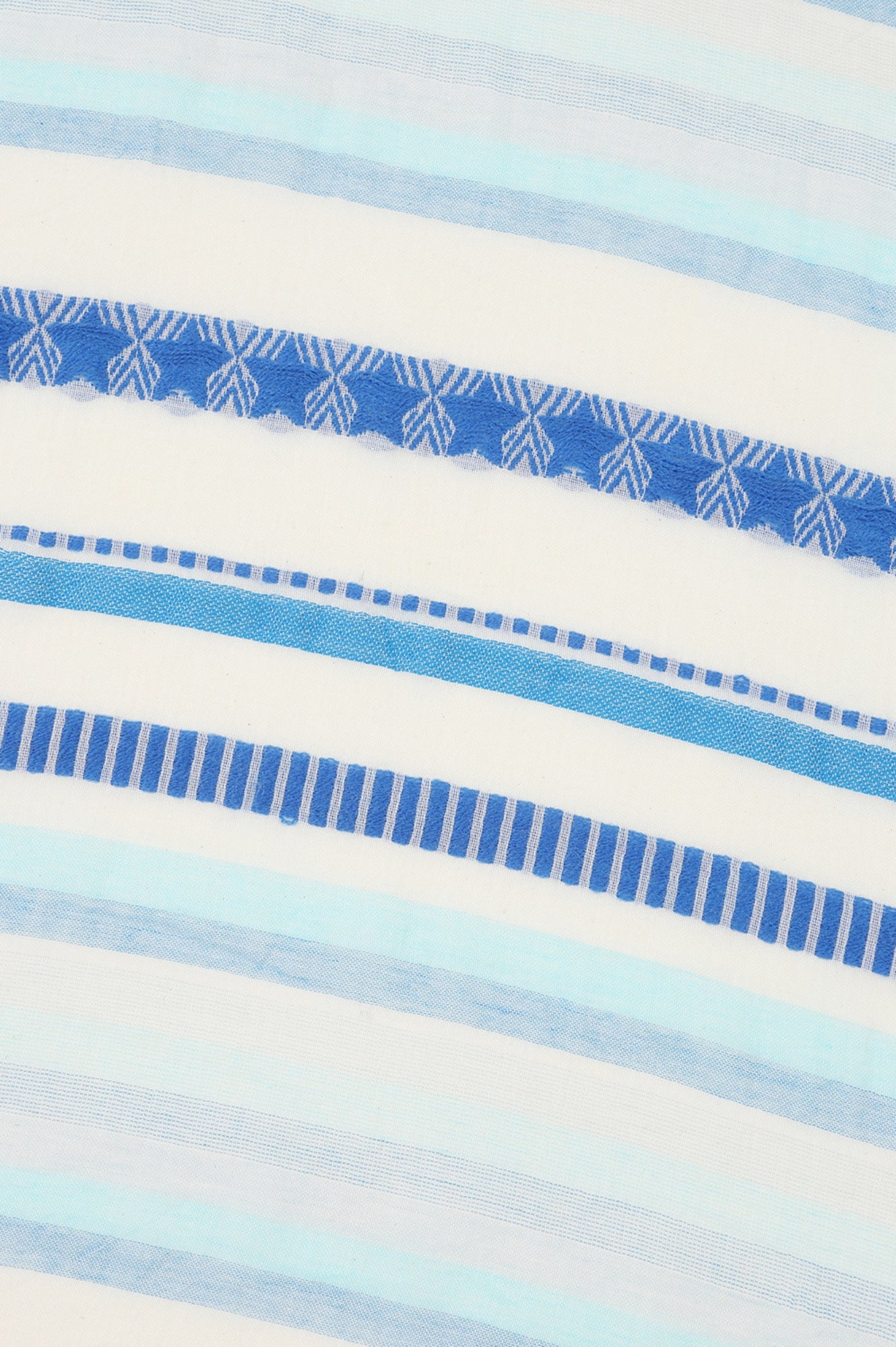 Organic Cotton Scarf for Women - Soft Blue & White Striped Fashion Wrap - Perfect for Winter, Fall & Spring Outfits | Office Wear, Casual Style & Travel Accessory