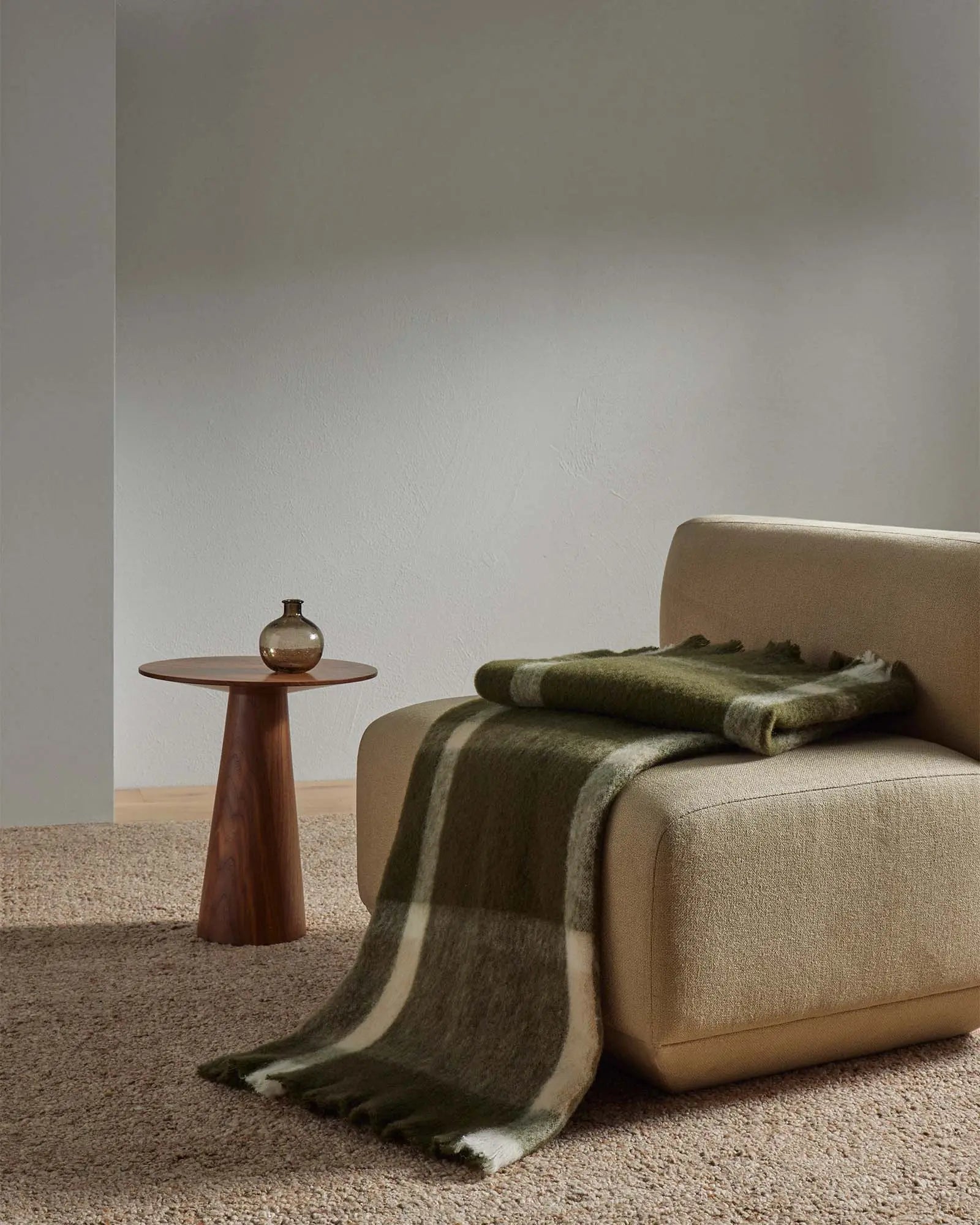 Mayfield Throw Blanket - Soft Olive Green Cozy Knit Blanket for Couch, Bed & Travel - Perfect for Lounging, Gifting & Home Decor