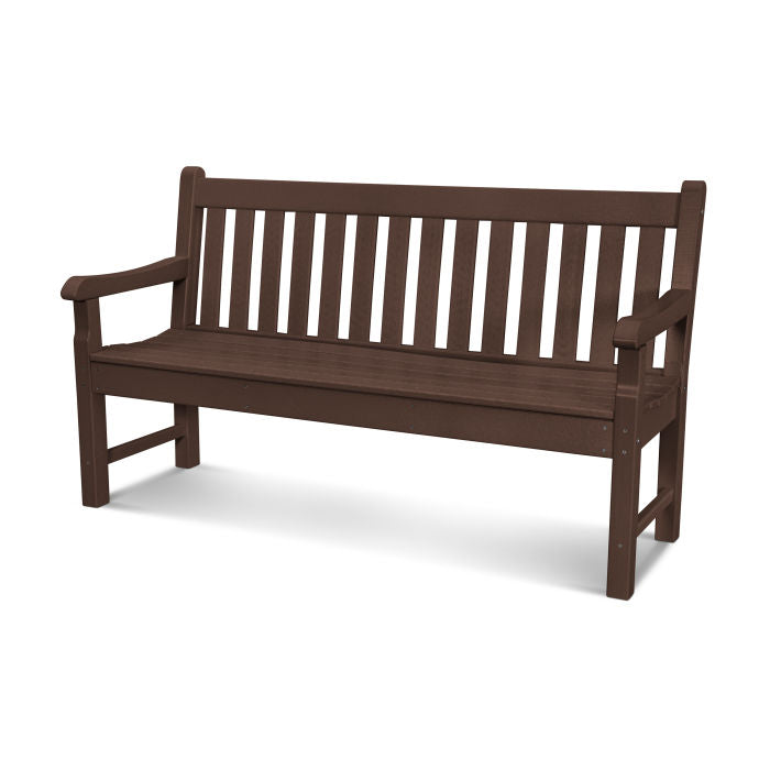 POLYWOOD Rockford 60-Inch All-Weather Outdoor Bench - Durable Recycled Plastic Furniture for Patio, Garden, and Backyard (Perfect for Poolside, Deck, or Porch Seating)