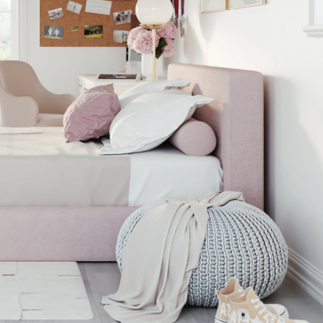 Ultra Comfort Headboard for Bed - Soft Cotton Candy Color - Perfect for Bedroom Decor, Kids Room, and Cozy Home Styling