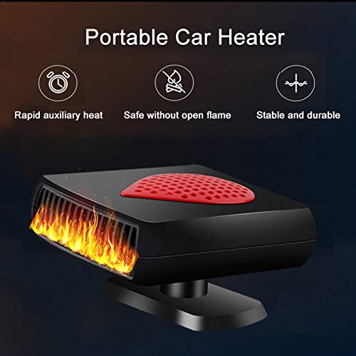 12V/24V 150W Portable Car Heater Fan & Defroster - 3-in-1 Heating, Cooling & Air Purifier for Winter Defrosting & Summer Ventilation - Ideal for Trucks, SUVs & Vehicles