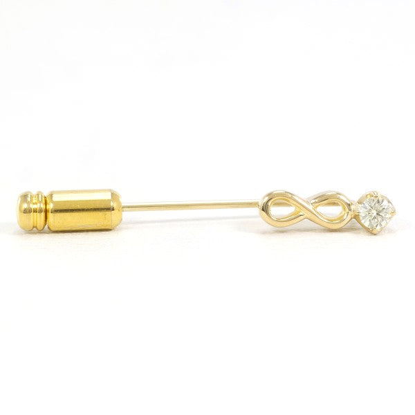 18K Yellow Gold Alloy Brooch with Yellow Diamonds - Elegant Vintage Jewelry for Women, Perfect for Weddings, Parties & Special Occasions