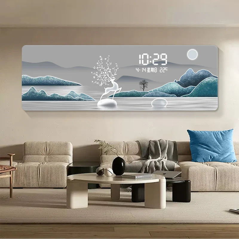 Silent Battery Operated Digital Wall Clock - Large Display with Auto-Dim, Perfect for Bedroom, Office, and Classroom Use