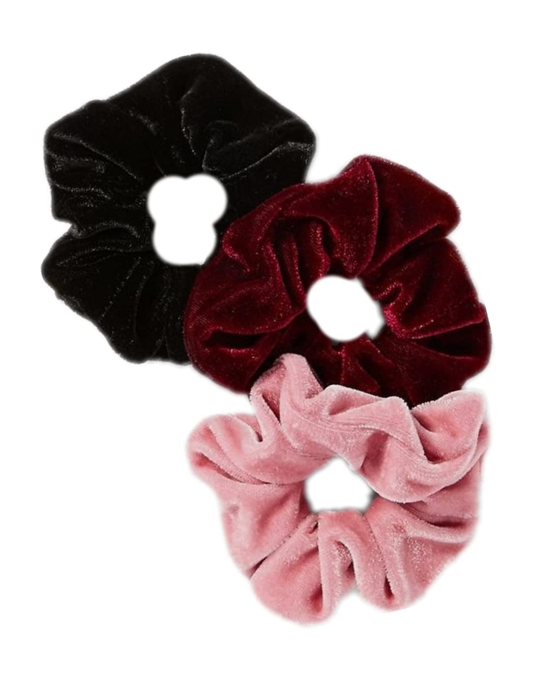 IBDA Poetic Era Premium Velvet Scrunchies (Pack of 3) - Soft Hair Ties, Ponytail Holders, Handmade Hair Bands for Women & Girls - Perfect for School, Work, Gym and Everyday Use