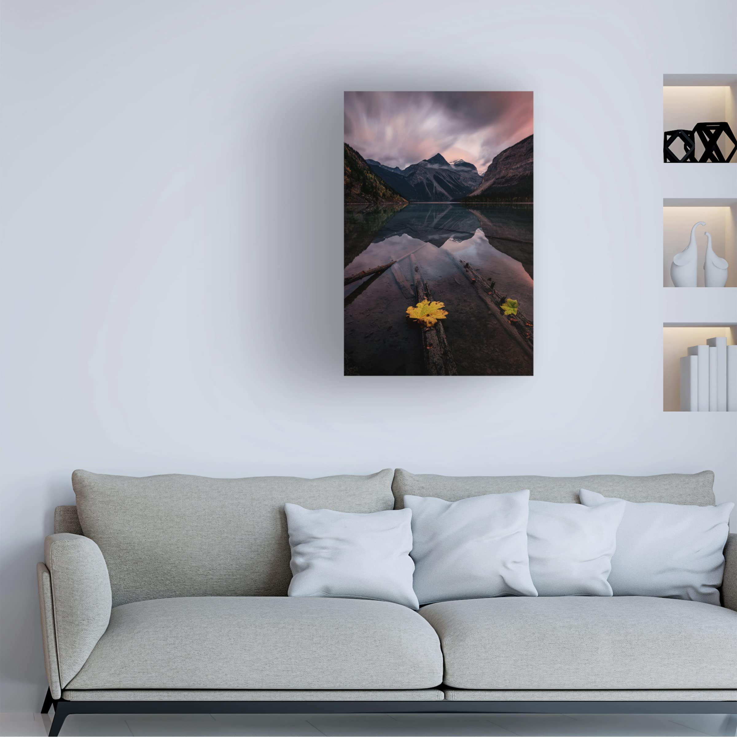 Trademark Fine Art 'Peaceful' Canvas Wall Art by Lydia Jacobs - Serene Landscape Painting for Living Room, Bedroom & Office Decor