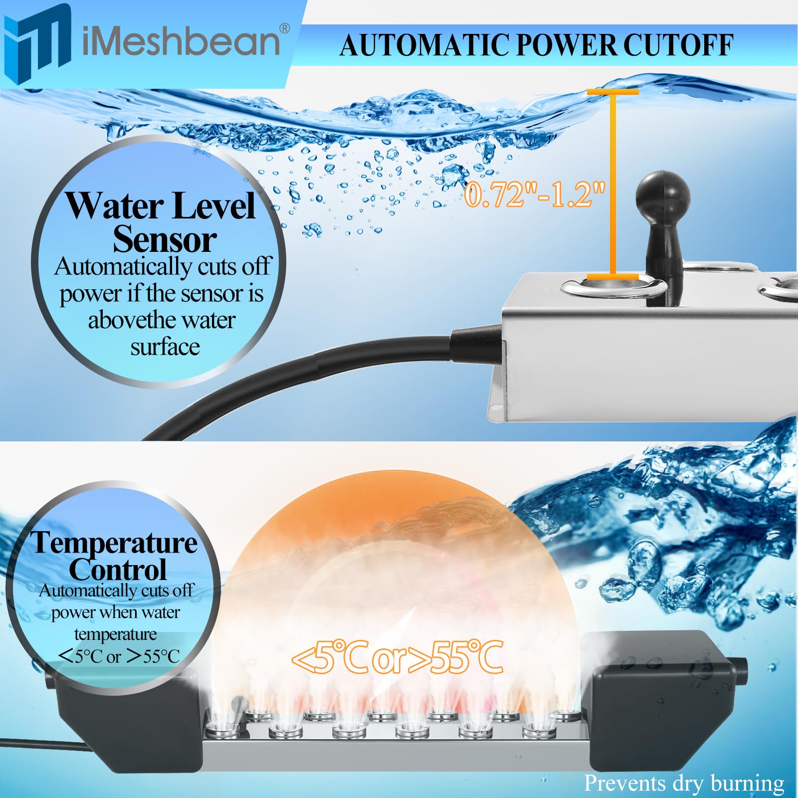 12-Head Ultrasonic Mist Maker Fogger - 9000mL/H High Output, 400W with Buoy & IP67 Waterproof Power Supply - Perfect for Ponds, Greenhouses, Rock Gardens, Lawn Misting & Halloween Decorations - Creates Magical Atmosphere for Parties, Weddings & Home Landscaping