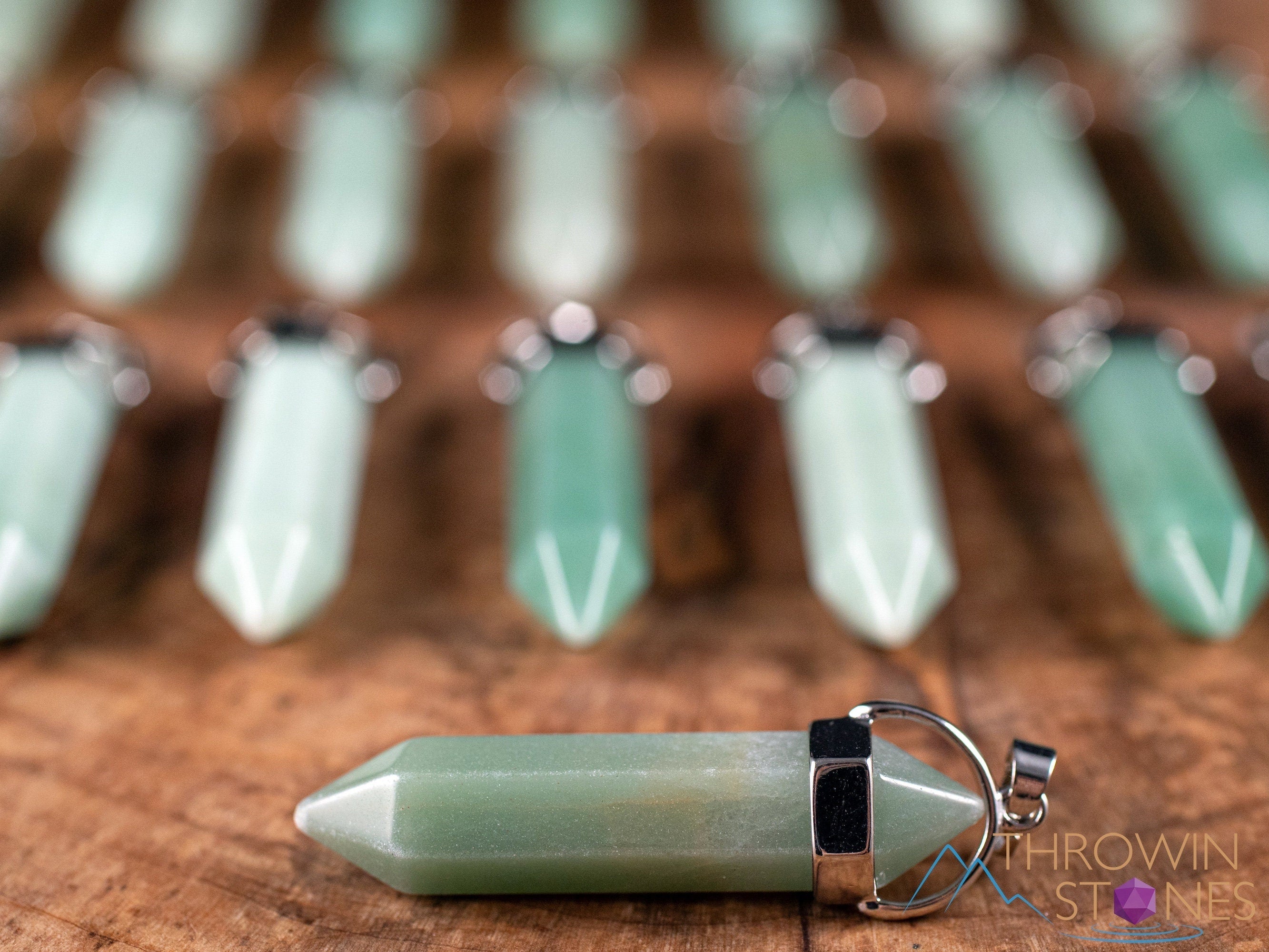 Green Aventurine Crystal Pendant Necklace - Natural Healing Stone Jewelry with Crystal Points | Handmade Spiritual Gift for Women | Perfect for Meditation, Energy Healing & Chakra Balancing