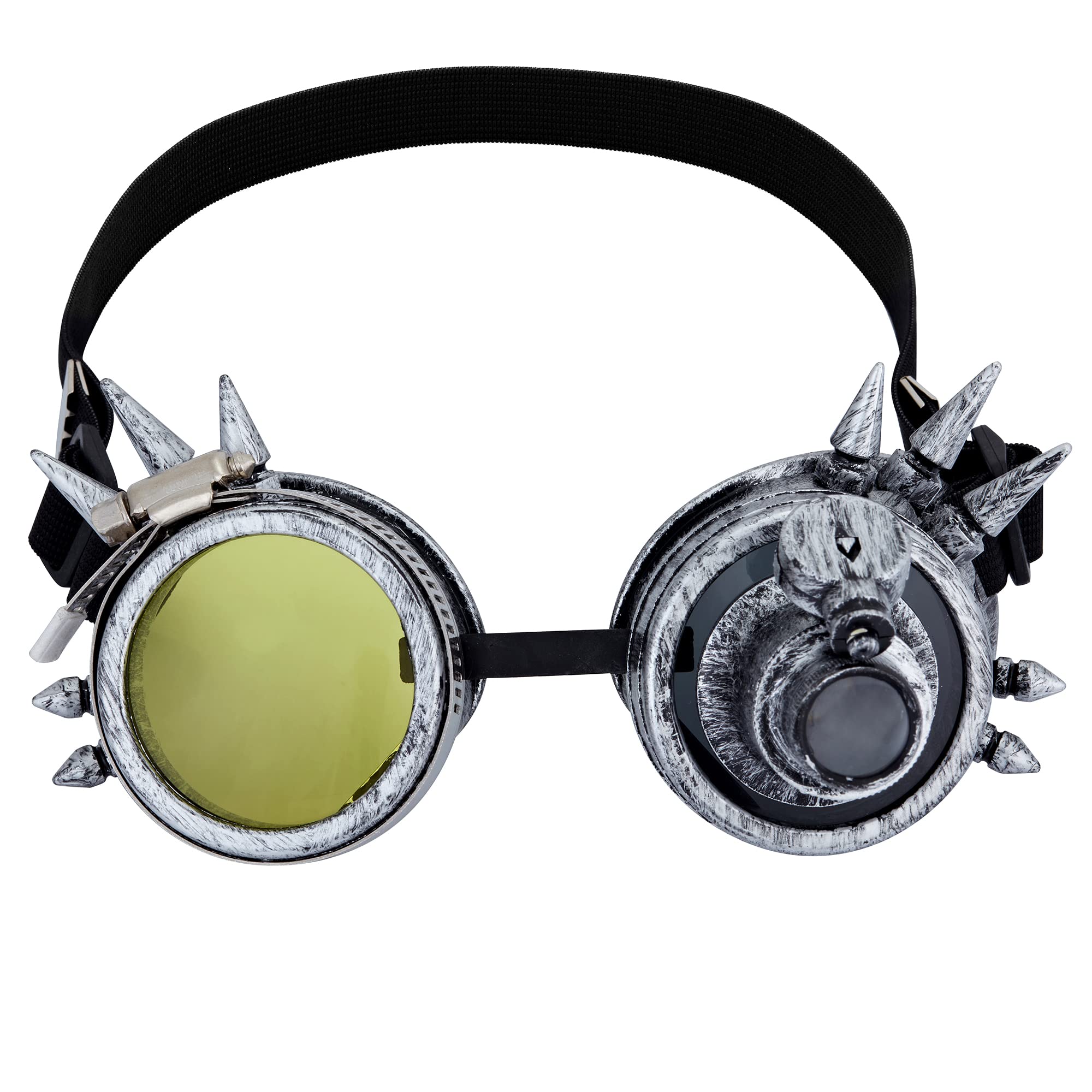 Steampunk Goggles Victorian Style - Vintage Welding Glasses with Double Ocular Loupe for Cosplay, Festival, Rave & Halloween Costume Accessories | Perfect for Steampunk Outfits, Mad Scientist Costumes and DIY Projects