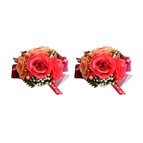 Red Wrist Corsage X2