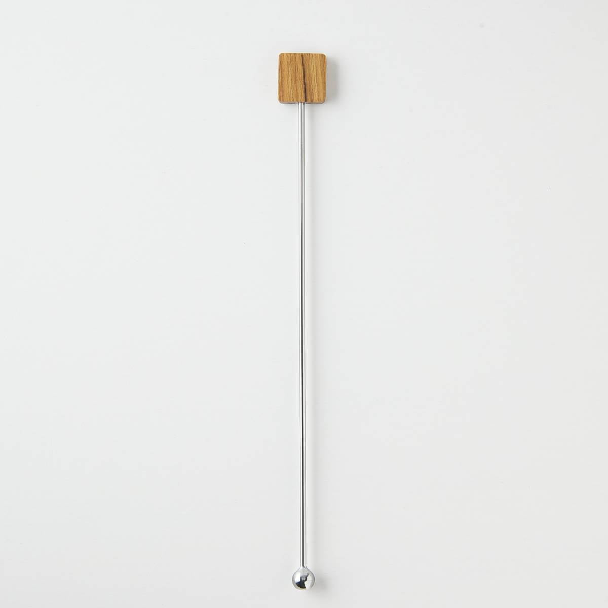 Premium Tsubamesanjo Pewter Plated Cocktail Stirrer Set with Wooden Block - 3 Elegant Styles for Home Bar, Mixology & Gift Giving