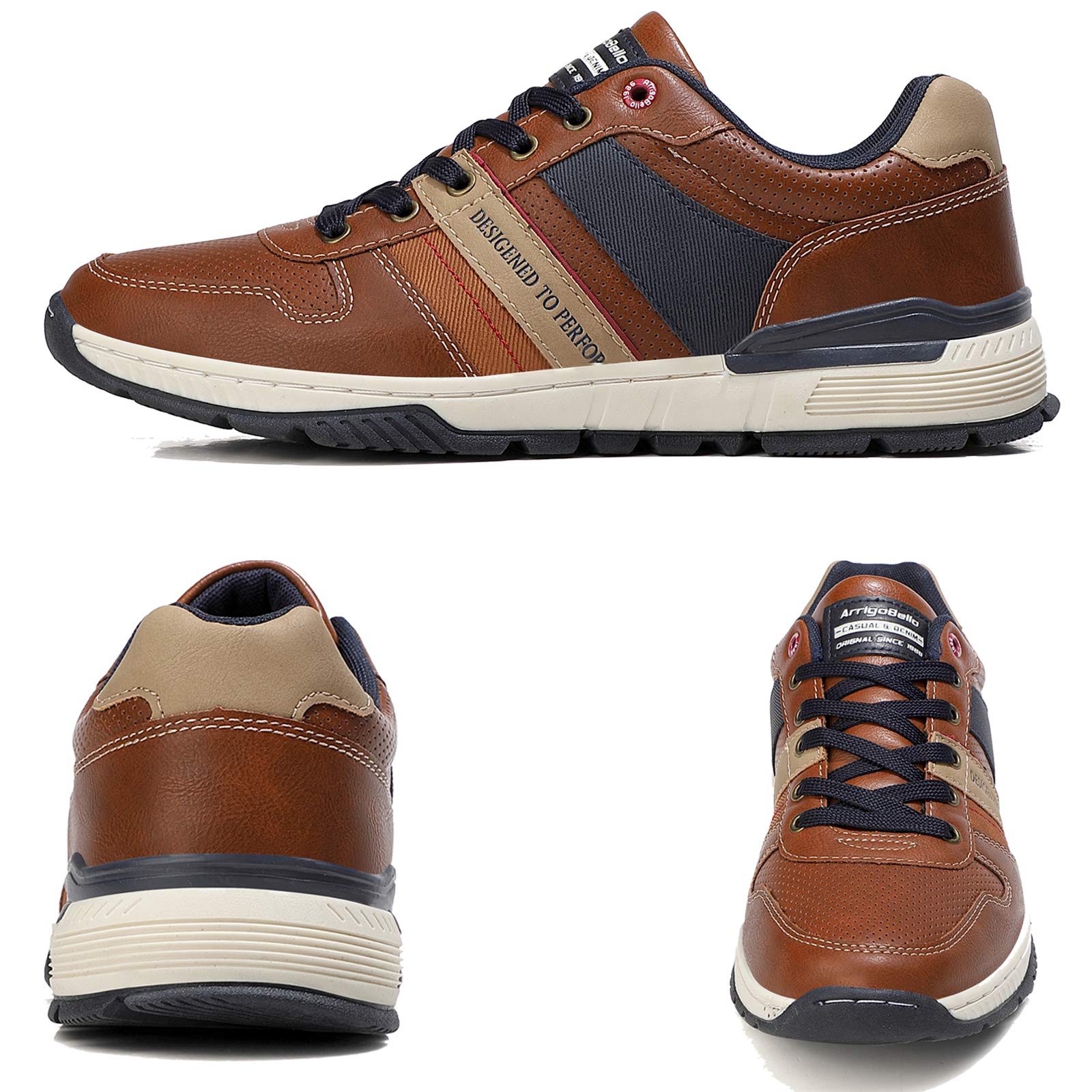 ARRIGO BELLO Men's Casual Sneakers - Breathable Walking Shoes, Skateboard & Athletic Trainers, Classic Style for Daily Wear - UK Size 7-11 | Perfect for Gym, Work, Travel & Street Fashion