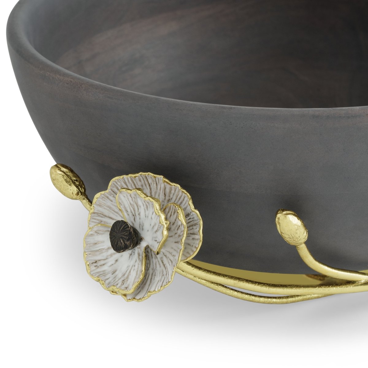 Handmade Anemone Wood Bowl - Natural Wooden Serving Bowl for Salad, Fruits & Snacks - Perfect for Home Decor, Kitchen & Dining Table Centerpiece
