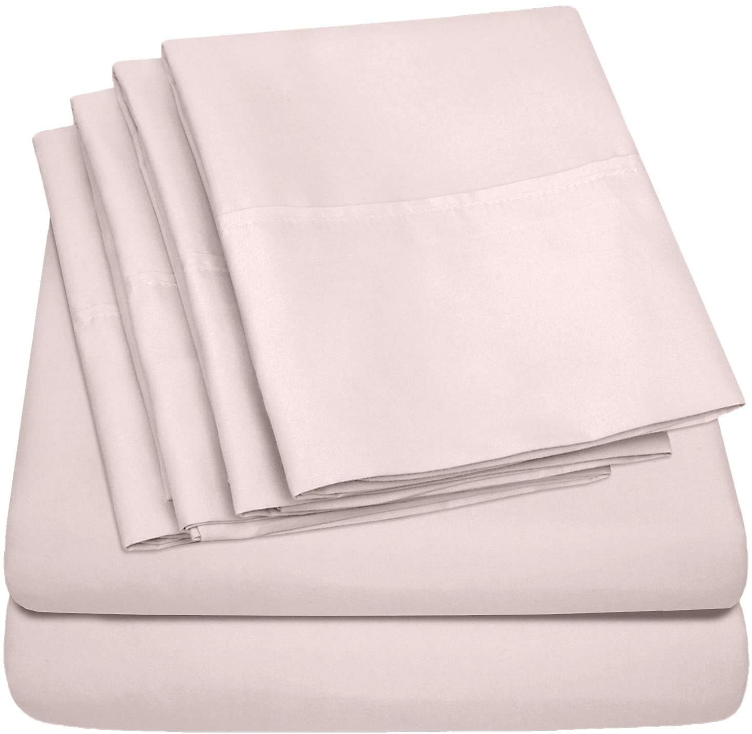 Premium 800 Thread Count 100% Pure Egyptian Cotton Bed Sheet Set - 5 PC Split King Size, Ultra Soft & Smooth, Fits Mattress Up to 18